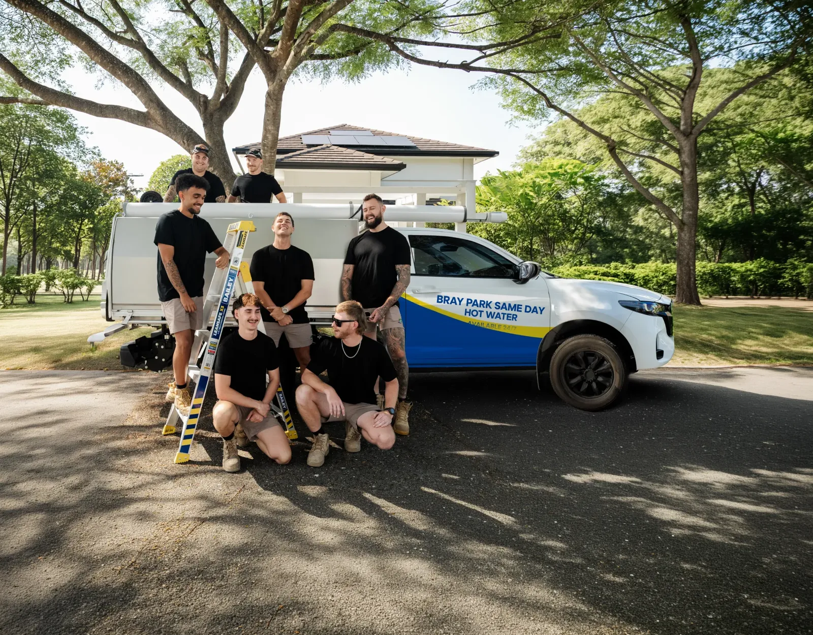 Bray Park Same Day Hot Water ute and team